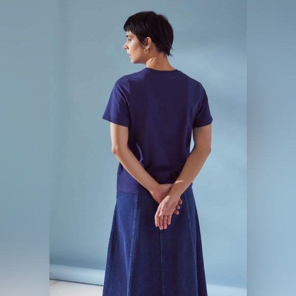Classic Tee in Indigo by Kowtow - Picture 3 of 4